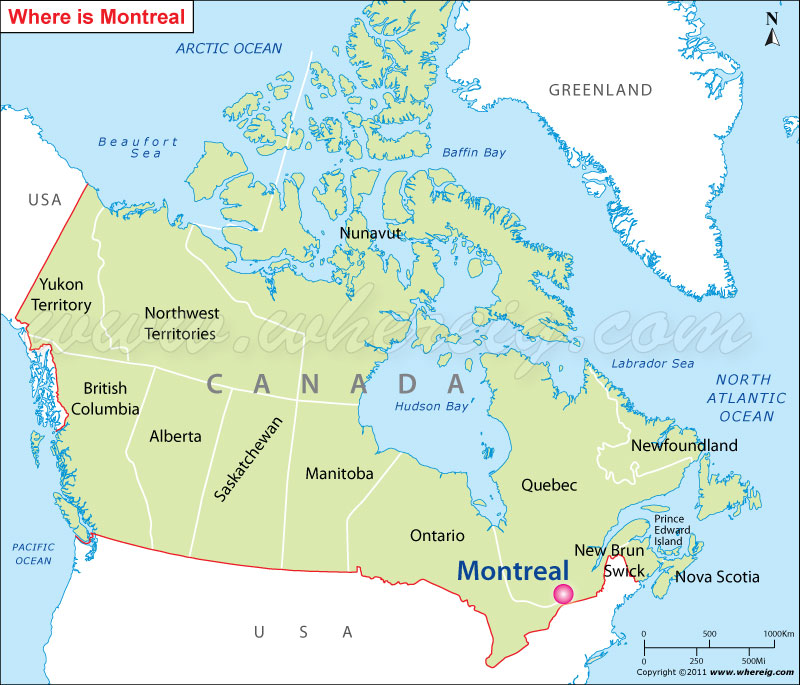 Montreal Canada On Map Where is Montreal Located
