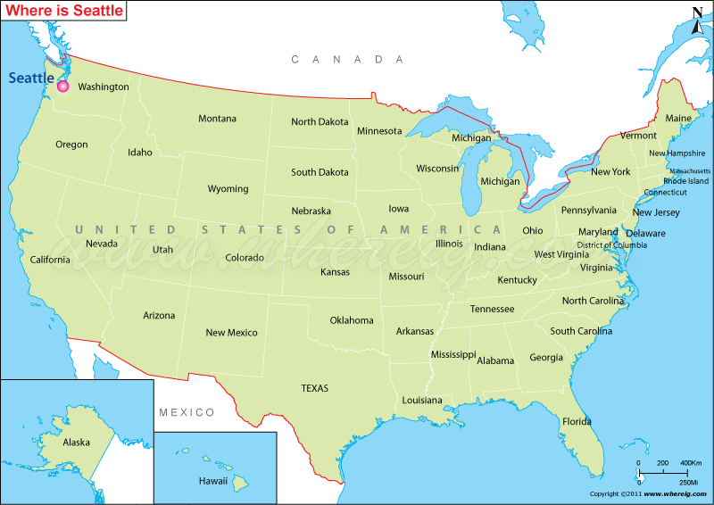 Seattle Washington On A Map Where is Seattle, WA? | Where is Seattle Located in the US Map