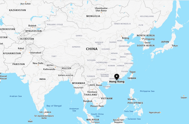 Hong Kong Location Map 