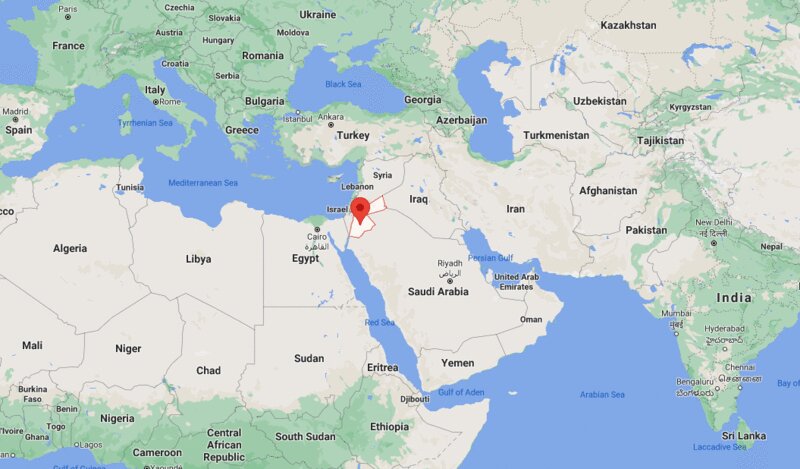 Jordan Location Map 