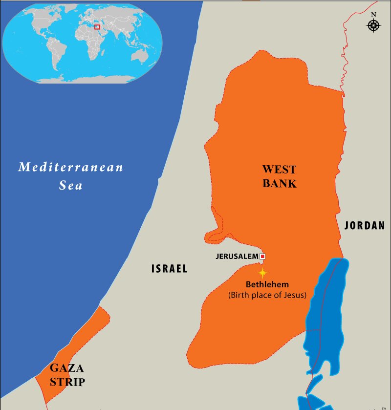 Where Was Jesus Born Location Map 