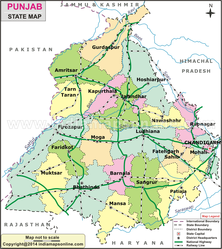 Punjab Map Districts In Punjab Map Geography Map Indi - vrogue.co