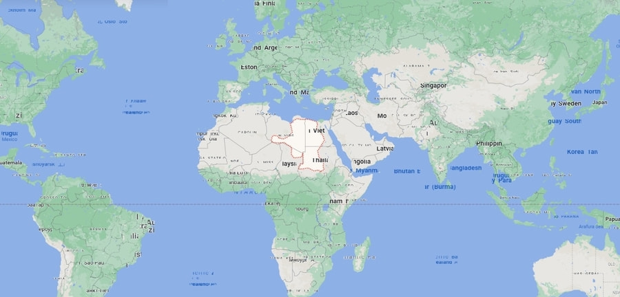Where is Sahara Desert Located? Location Map of Sahara Desert Western ...