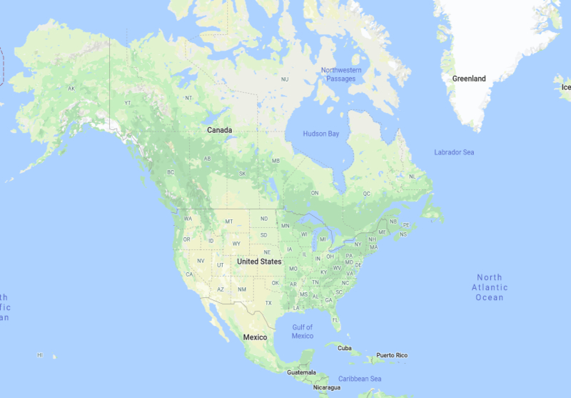 North America Map With Capitals List of North American Countries and Capitals, Countries and 